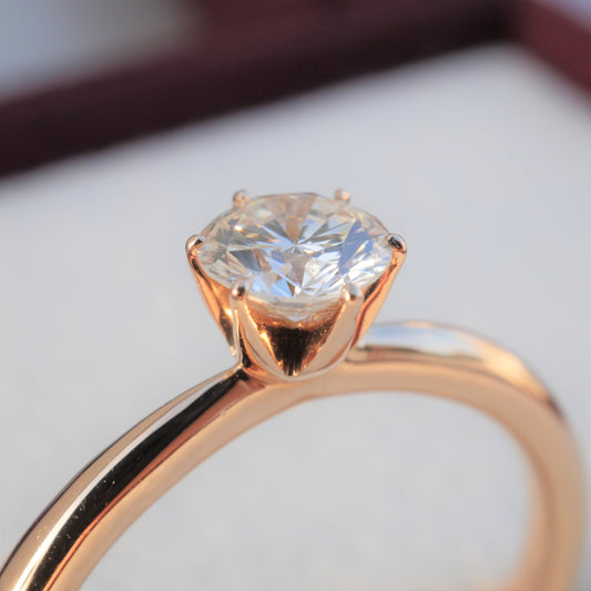 0.3カラット  一粒ダイヤリング　ピンクゴールド　婚約指輪